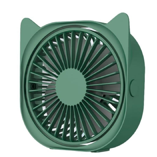 Mini Cat Ear USB Rechargeable Desk Fan – 360° Portable Cooling Fan Blue Pakistan - Smart Hud