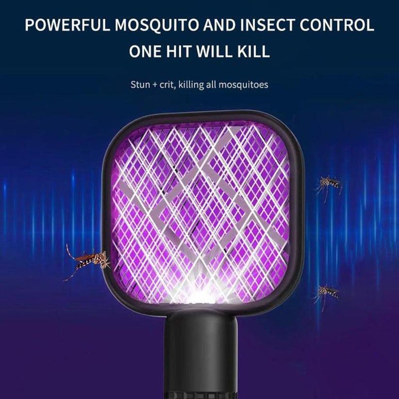 USB Rechargeable Mosquito Racket with LED Light โ Electric Bug Zapper Safe Home Use Pakistan - Smart Hud