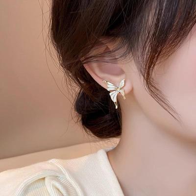 Butterfly Gold Earrings for Girls & Women – Trendy Korean Style Jewelry