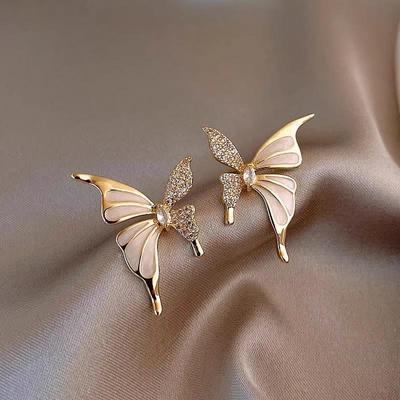 Butterfly Gold Earrings for Girls & Women – Trendy Korean Style Jewelry