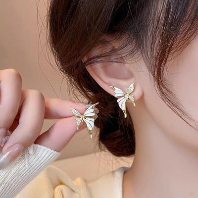 Butterfly Gold Earrings for Girls & Women – Trendy Korean Style Jewelry