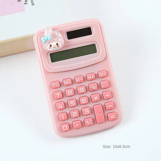 Cute Sanrio Mini Pocket Calculator – Portable Pink Kawaii Calculator for School, Office & Study