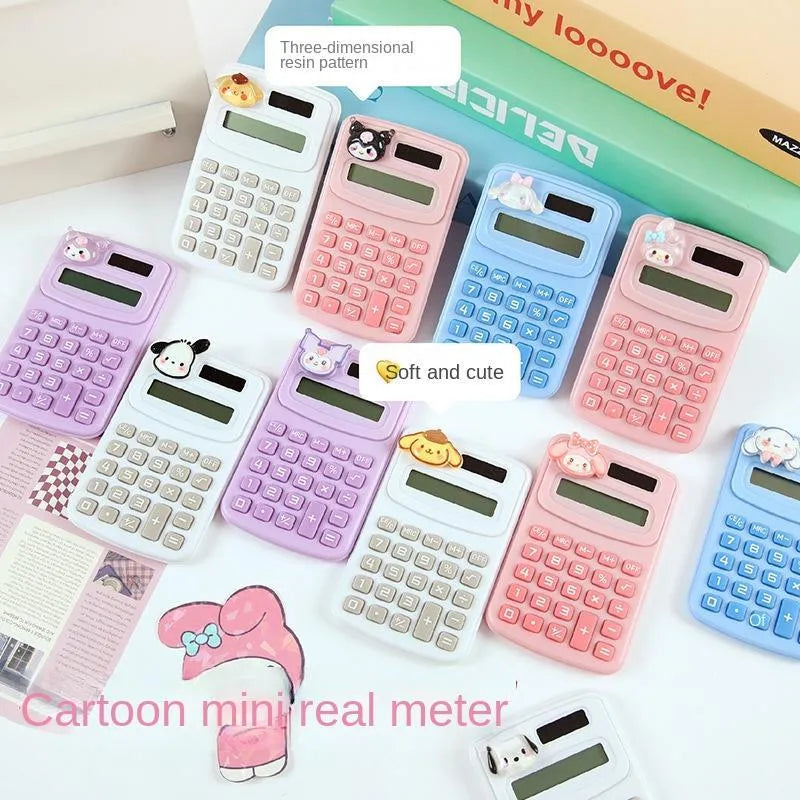 Cute Sanrio Mini Pocket Calculator – Portable Pink Kawaii Calculator for School, Office & Study