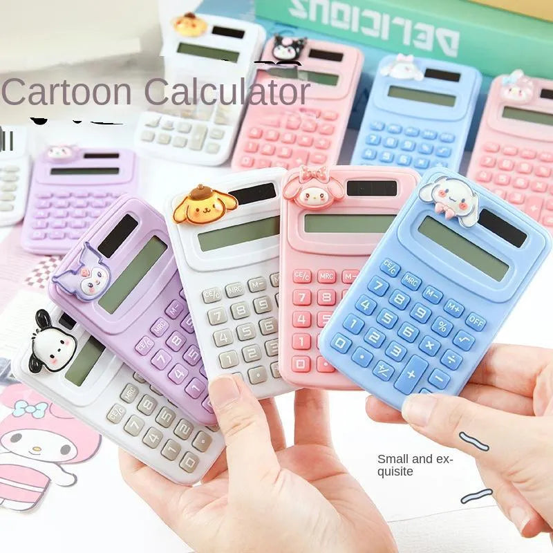 Cute Sanrio Mini Pocket Calculator – Portable Pink Kawaii Calculator for School, Office & Study