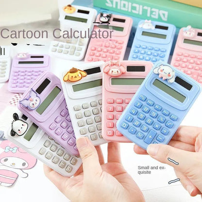 Cute Sanrio Mini Pocket Calculator – Portable Pink Kawaii Calculator for School, Office & Study