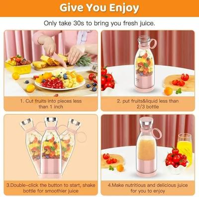 Buy Portable Mini Juicer Blender in Pakistan – Pink USB Blender