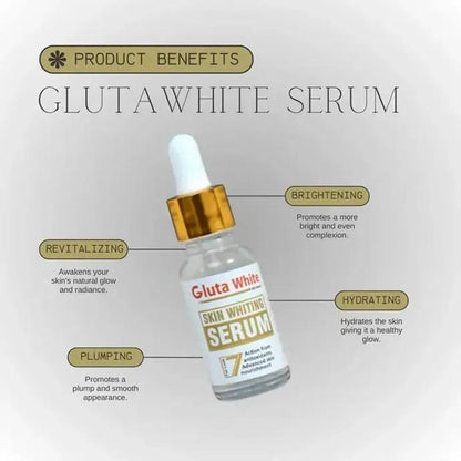 Original Gluta White Skin Whitening Serum 30ml – Brightening & Even Tone Face Serum - Smart Hud